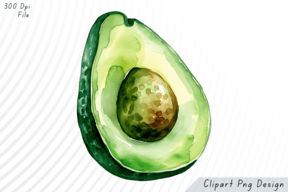 Download Watercolor Avocado PNG Clipart - Watercolor Collection