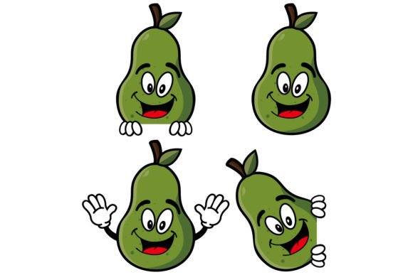 Download Smiling Avocado Cartoon Mascot Character - Avocado cartoon Collection